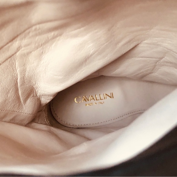 New! Cavallini Italy Women’s Heel Boots Gold Snakeskin Leather Mid Eur 39 - Picture 9 of 11